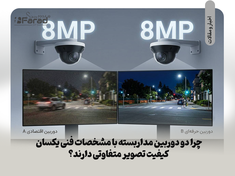 تفاوت دوربین مداربسته
